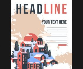 Scene poster town grunge vector