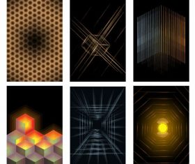 Decorative background templates modern 3d geometric vector