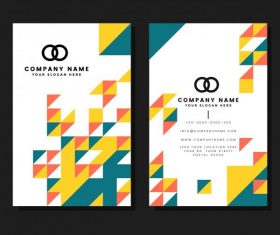 Business card template modern abstract geometric vector