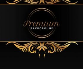 Premium background black golden vector