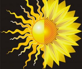 Sun flower vector design