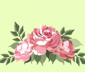 Flora painting blooming vector design