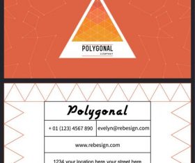 Business card template geometric modern flat vectors material