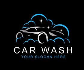 Car wash logo template vector