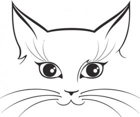 Cat sticker free cdrs art vector