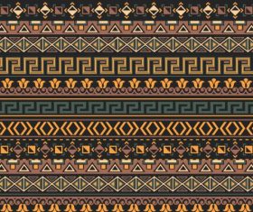 Ethnic pattern repeating horizontal layout vector
