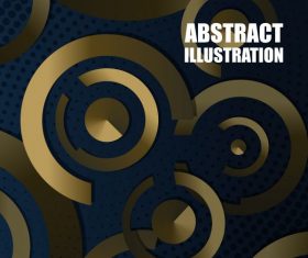 Decorative background modern shiny golden circles vectors