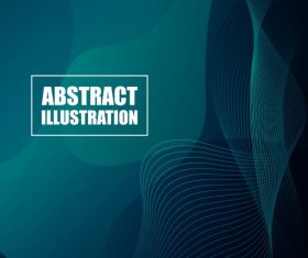 Decorative dynamic curved lines dark abstract background vector