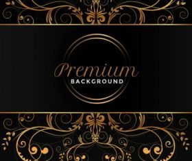 Premium symmetric curves dark decor background vector