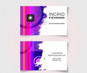 Color full business card vector design