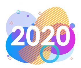 Creative 2020 design background vector