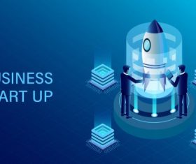Business success goal isometric illustration cartoon vector