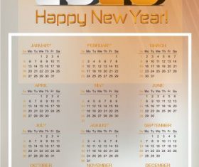 2020 calendar template bright modern blurred vector