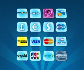 Blue style Payment Icons