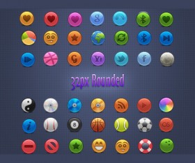 32px Rounded icons set
