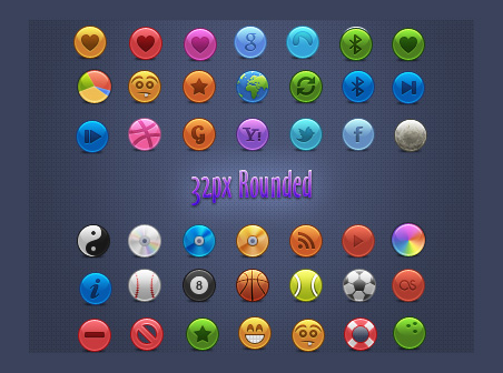 32px Rounded icons set