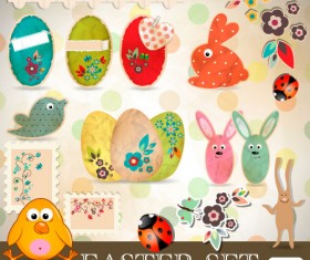 Cartoon Color Eggs Illustration background vector 01