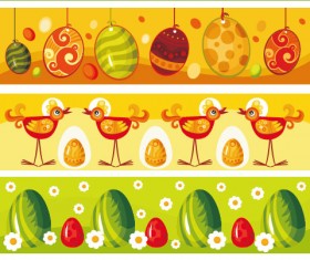 Cute Cartoon benner 01 vector