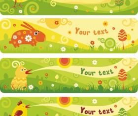 Cute Cartoon benner 02 vector