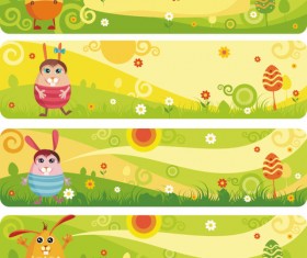 Cute Cartoon benner 03 vector