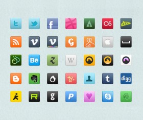 Small fine Icons - PSD Stratified Material