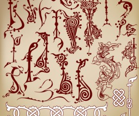 European style Decorative pattern Frame 02 vector