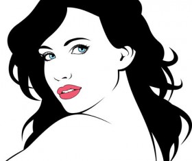 Belle Silhouette 03 vector