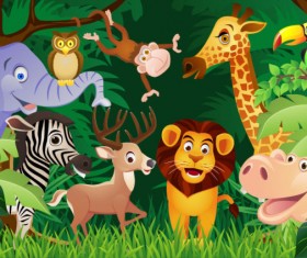 Cartoon animal 02 vector