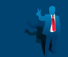 Origami personage Template 01 Vector