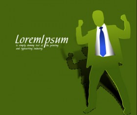 Origami personage Template 02 Vector