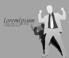 Origami personage Template 05 Vector