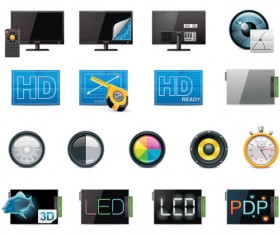 Science and technology Product Icons set 01 vector