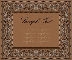 European style Decorative pattern Frame vector 02