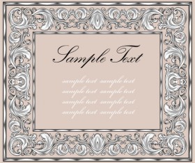 European style Decorative pattern Frame vector 03