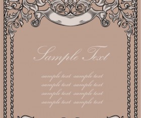 European style Decorative pattern Frame vector 04