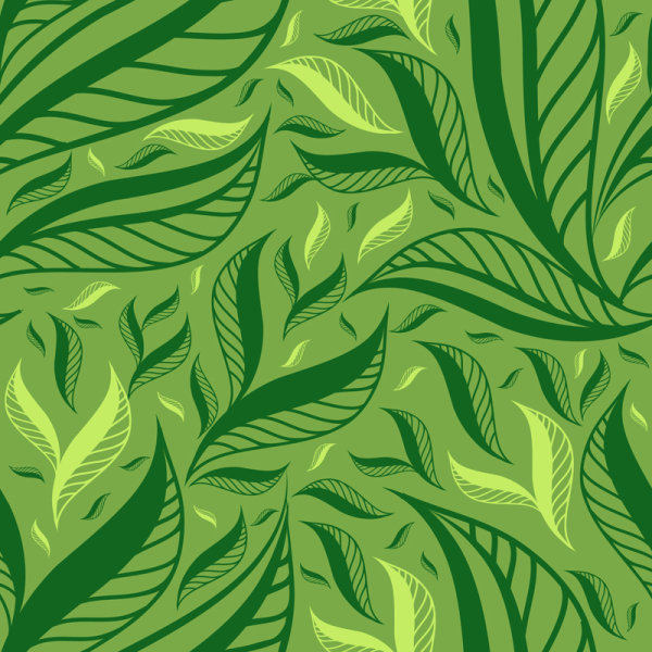 Green Leaf background vector 01 free download