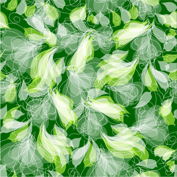 Green Leaf background vector 04