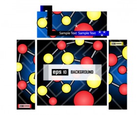 Cartoon Business template background vector 01