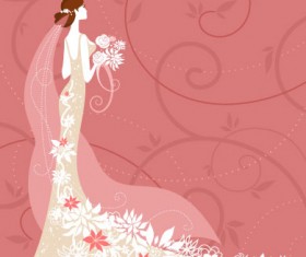 Wedding card background 02 vector