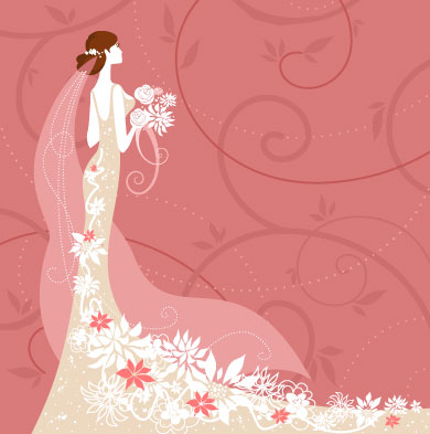 Wedding card background 02 vector