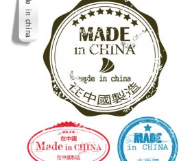free Vector Made in China label 05