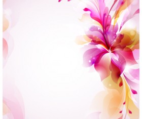 free vector Halation with Flowers background 01