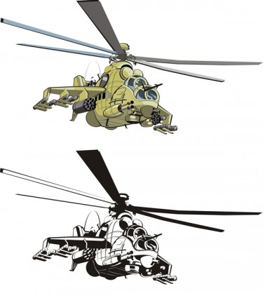 Combat helicopters doe vector