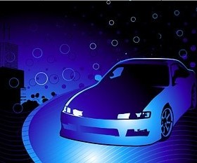 Cars and cool background vector