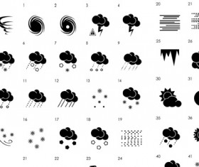Flat weather icons