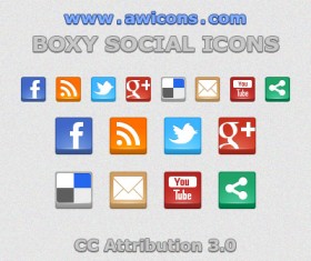 Boxy Social Icons