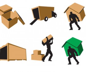 3D Movers Icon Set