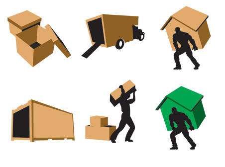 3D Movers Icon Set 