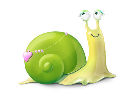 Green Little Cute Snail icons
