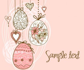 Hand painted Easter Pattern free vector 05
